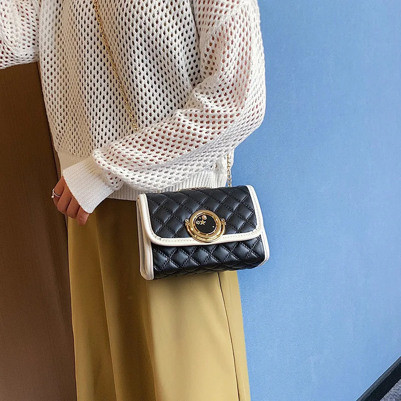 High Lady PU Leather Shoulder Handbags Chain Crossbody Bag