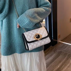 High Lady PU Leather Shoulder Handbags Chain Crossbody Bag