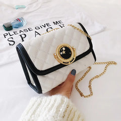 High Lady PU Leather Shoulder Handbags Chain Crossbody Bag