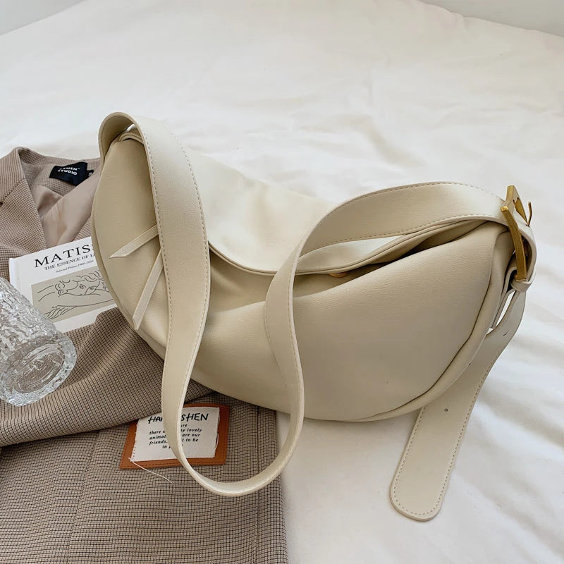 Large Soft Leather Crossbody Bag for Women