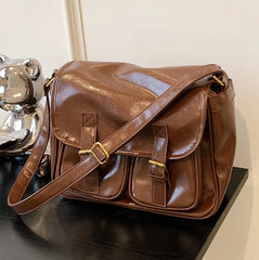 High Capacity Women Retro One Shoulder Crossbody Bag