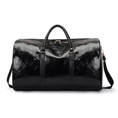 Large Leather Travel Bag Waterproof Handbag Men Women Duffle Shoulder Luggage
