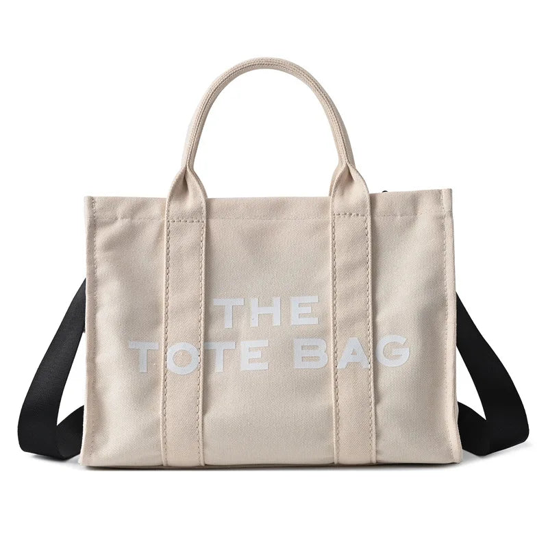 Large Capacity Canvas Handbags Female Hand Shoulder Messenger Bags Lady