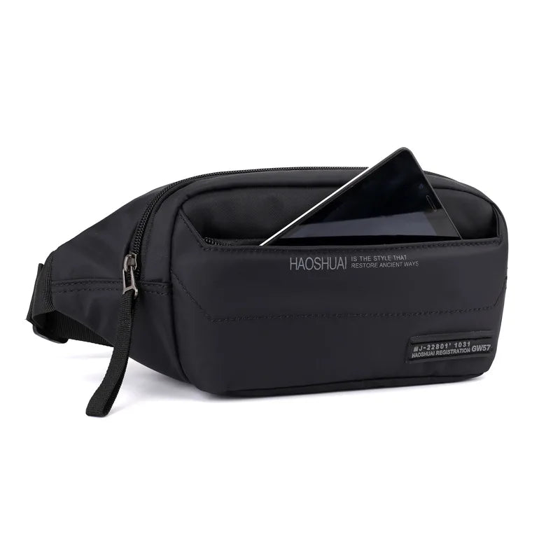 High Men Nylon Hip Bum Fanny Packs Money Pouch Sling Crossbody Chest Packs