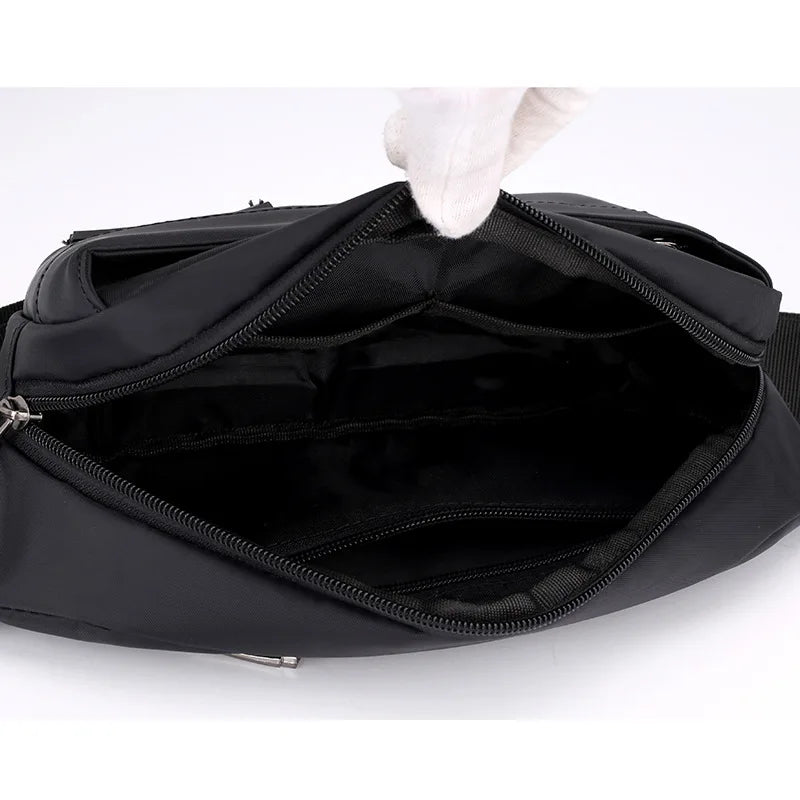 High Men Nylon Hip Bum Fanny Packs Money Pouch Sling Crossbody Chest Packs