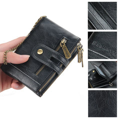 Men's Short Wallet PU Leather Multi-card Male Purse