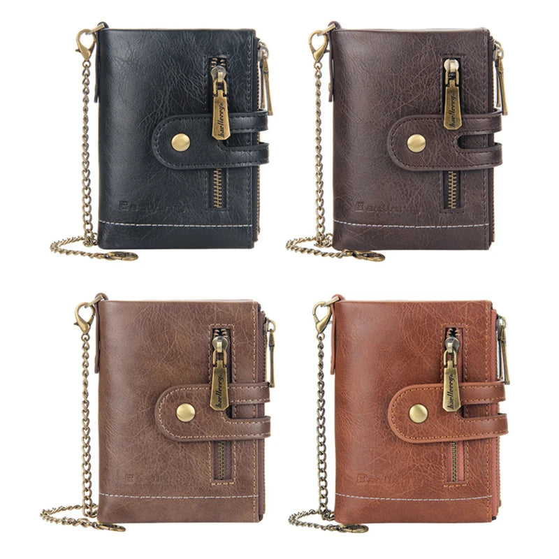 Men's Short Wallet PU Leather Multi-card Male Purse
