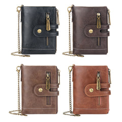 Men's Short Wallet PU Leather Multi-card Male Purse
