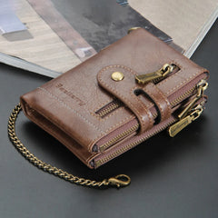 Men's Short Wallet PU Leather Multi-card Male Purse