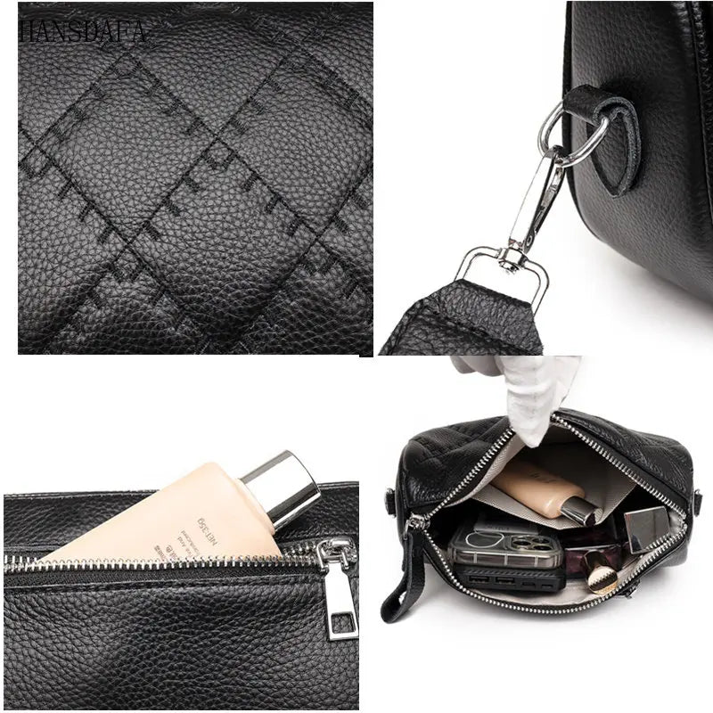 Natural Cowskin Female Shoulder Crossbody Tote Bags for Women