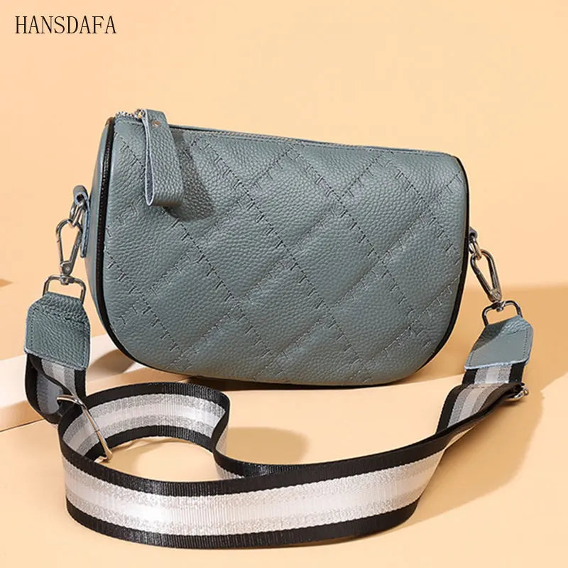 Natural Cowskin Female Shoulder Crossbody Tote Bags for Women