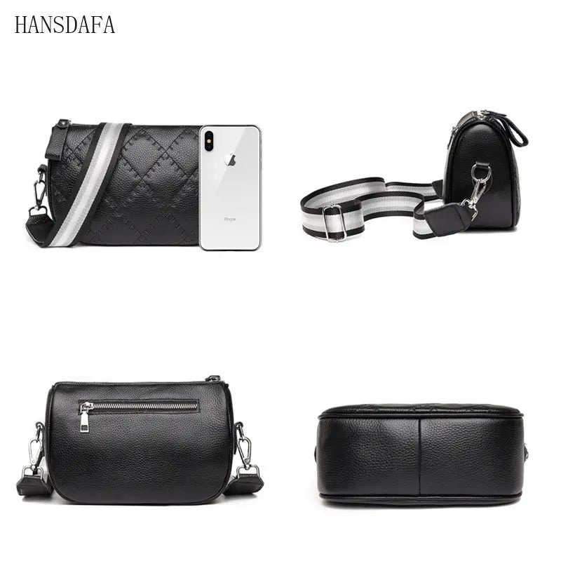 Natural Cowskin Female Shoulder Crossbody Tote Bags for Women