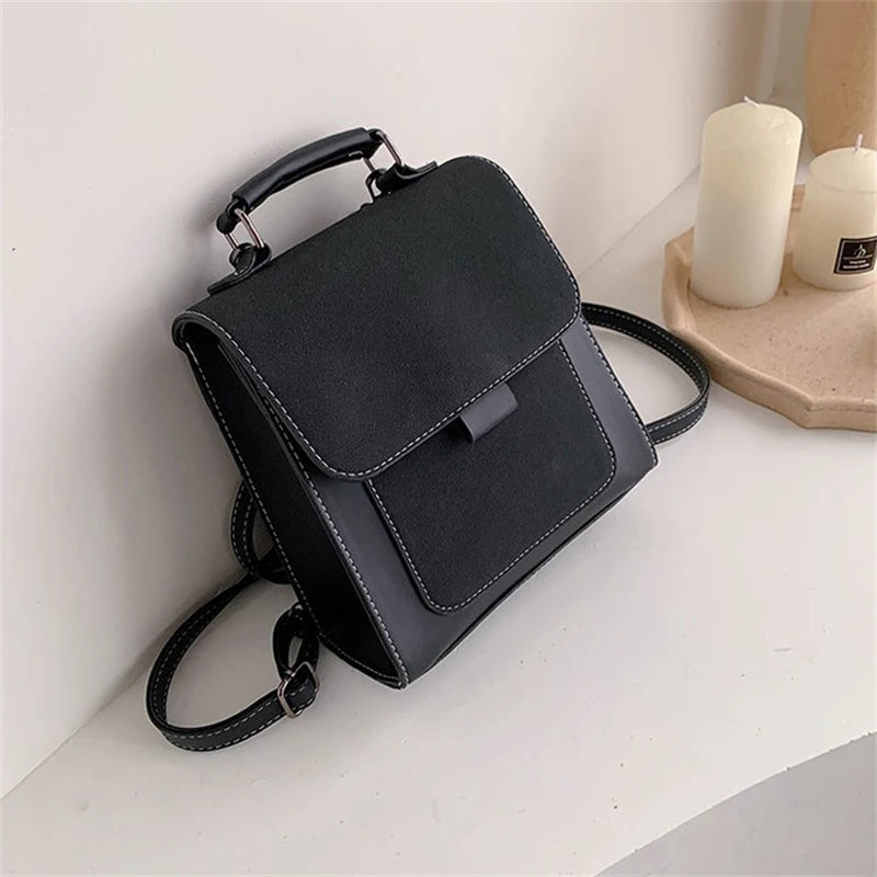 Women's Mini PU Leather Backpack Small Backbags