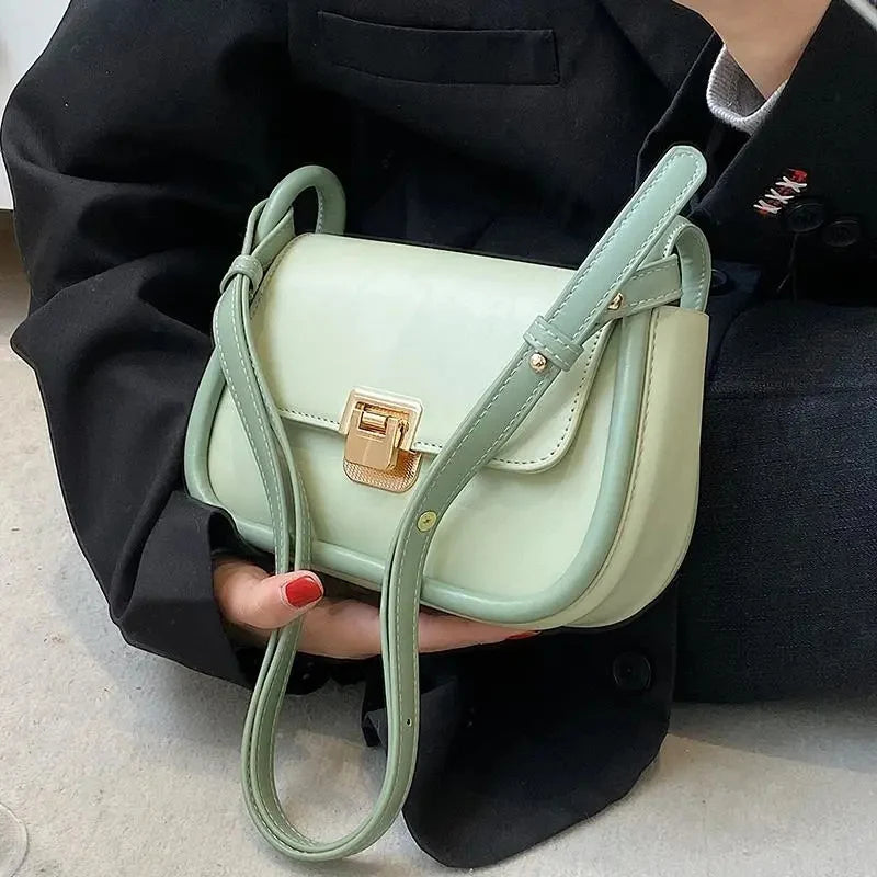 PU Leather Shoulder Bags Solid Handbags Crossbody Female