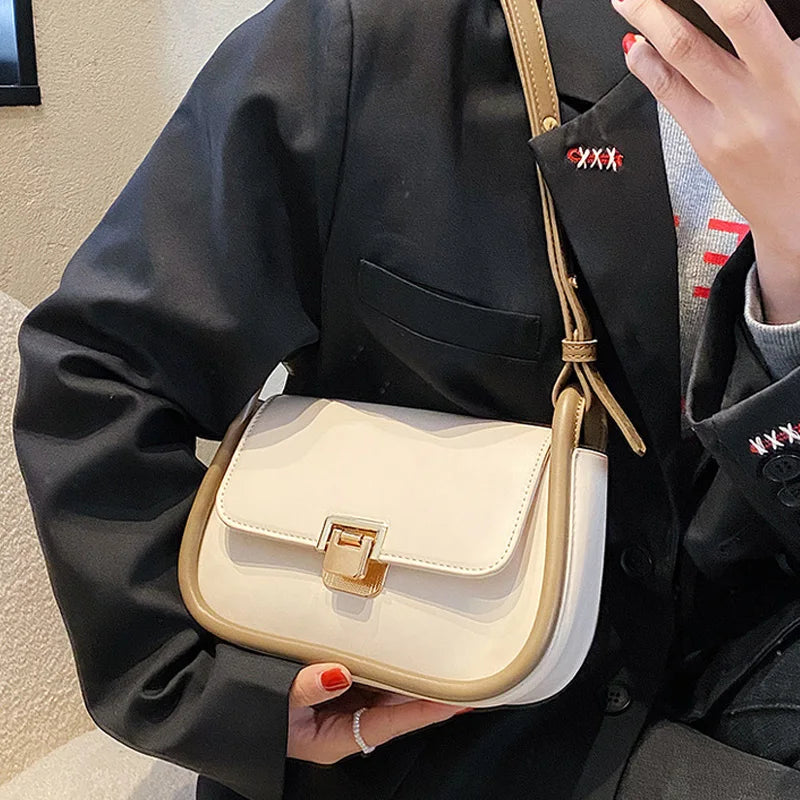 PU Leather Shoulder Bags Solid Handbags Crossbody Female