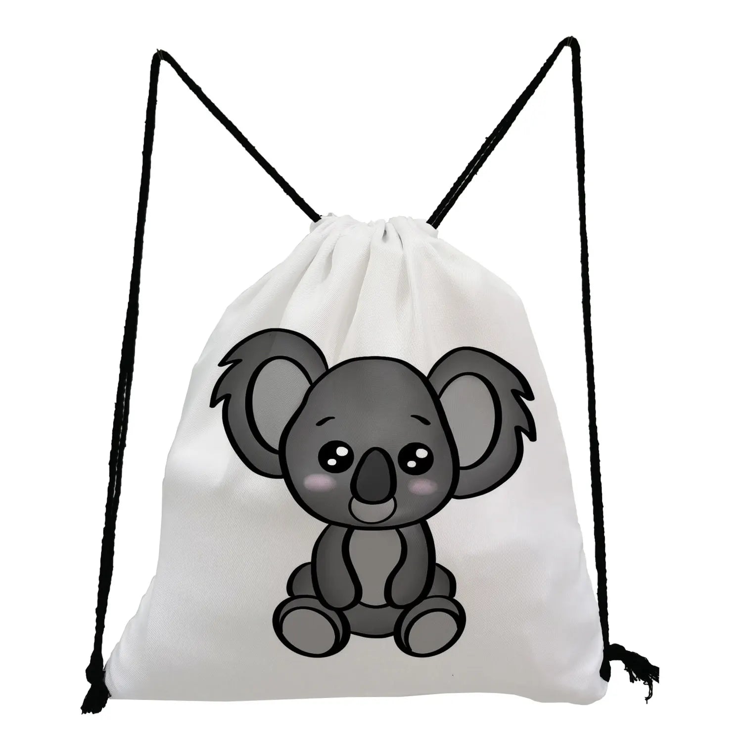 Animal Cartoon Koala Print Drawstring Backpack for Students