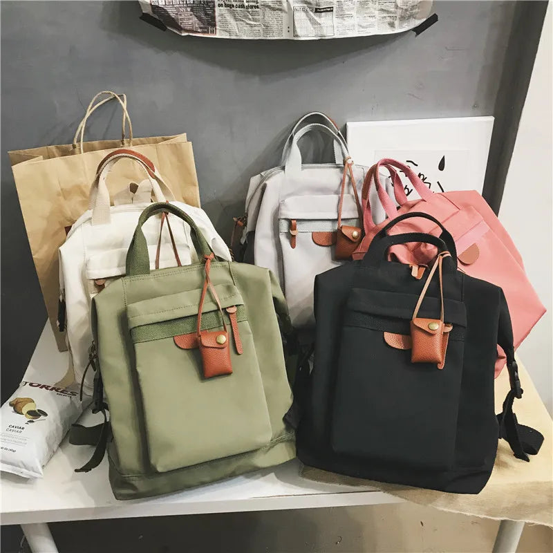 Canvas Women Backpack Schoolbag Teenager Girl Bag Mochilas