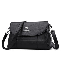 Women's High Shoulder Crossbody Bag PU Leather Messenger Handbag