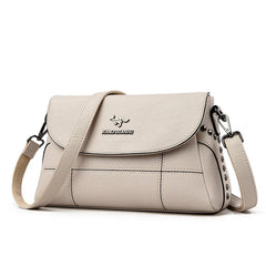 Women's High Shoulder Crossbody Bag PU Leather Messenger Handbag