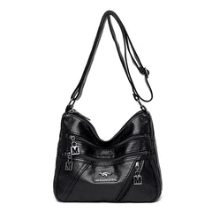 Soft Leather Purses Handbags Multi-pocket Crossbody Shoulder Bag Women Sac