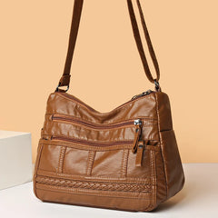 Soft Leather Shoulder Bag for Ladies Casual Hobos Sac Crossbody Bags