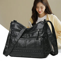 Soft Leather Shoulder Bag for Ladies Casual Hobos Sac Crossbody Bags