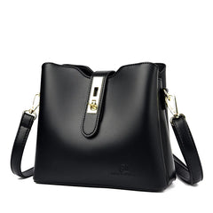Soft PU Leather Hasp Shoulder Bag Handbag Large Capacity Crossbody Bag