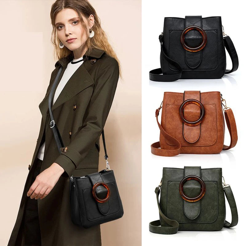 Soft PU Leather Shoulder Bag Crossbody Bag Ladies Saddle Bag