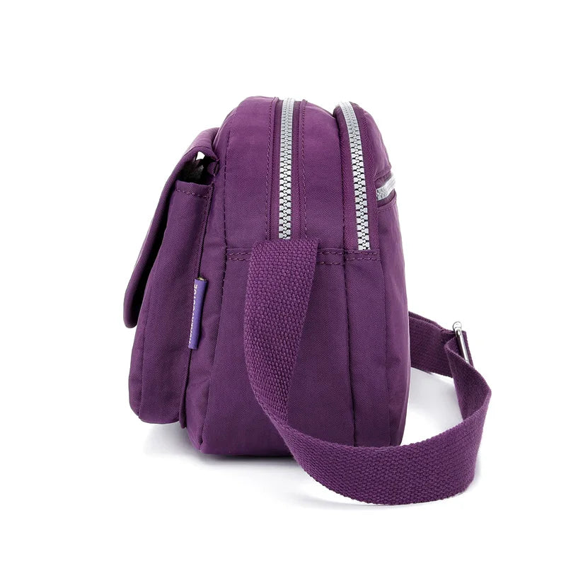Waterproof Light Nylon Women Crossbody Bag Multi-Pockets Female Shoulder Bag