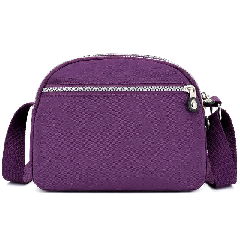 Waterproof Light Nylon Women Crossbody Bag Multi-Pockets Female Shoulder Bag