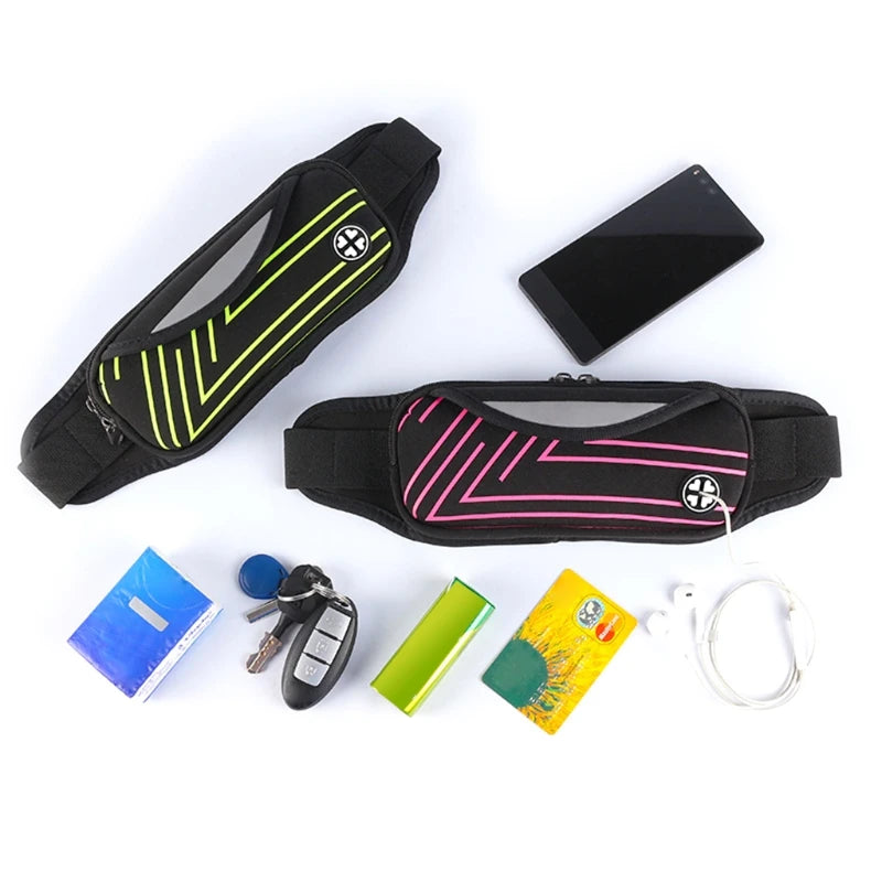 Waterproof Sport Waist Belt Bum Pouch Fanny Pack Zip Bag