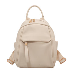 Waterproof Leather Women Backpack College Style Rucksack