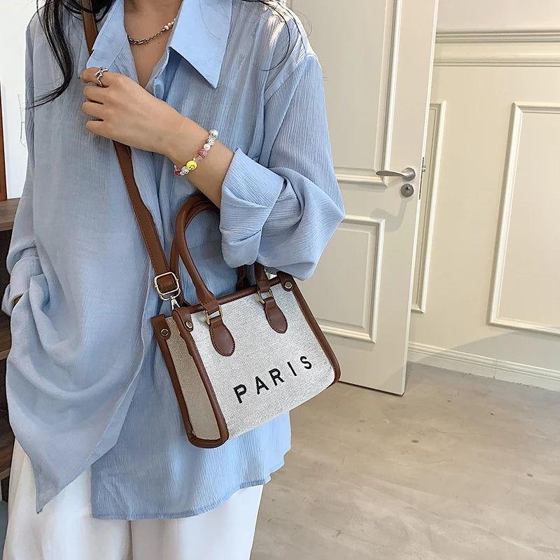 Women Canvas Tote Bags Large Capacity Shoulder Messenger Crossbody Bag