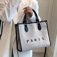 Women Canvas Tote Bags Large Capacity Shoulder Messenger Crossbody Bag