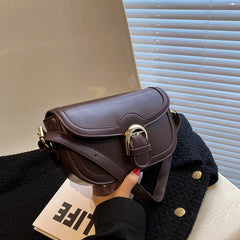 Women Saddle Crossbody Bag Small Pu Leather Shoulder Messenger Bag