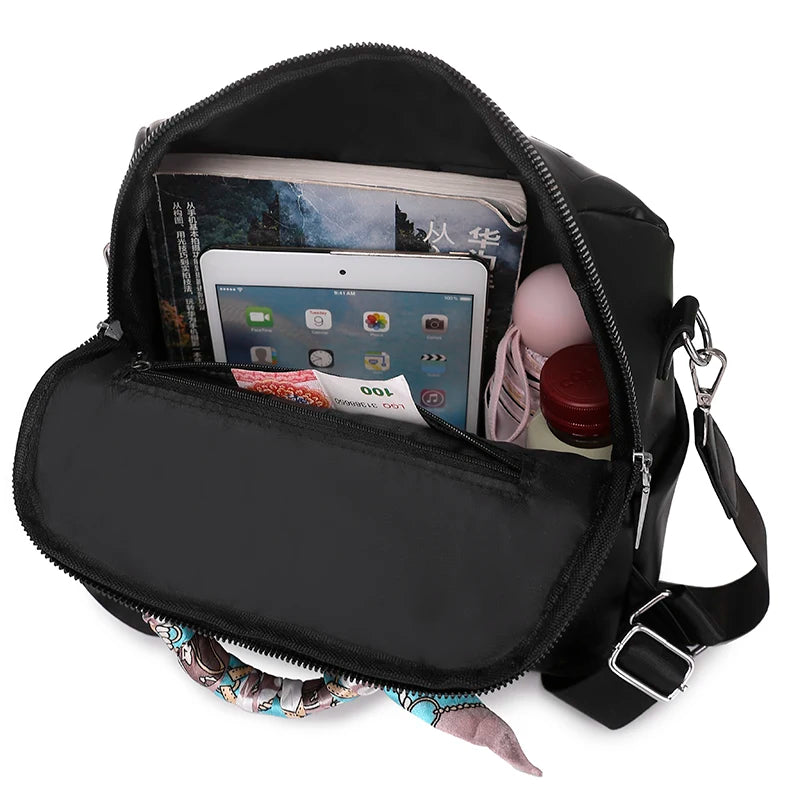 Women Leather Backpack Lady Shoulder Bag School Backpacks For Teens Girls