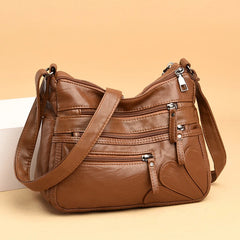 Women Shoulder Bag Crossbody Multi-pockets Messenger Flower Patchwork Purse