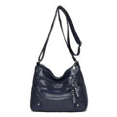 Soft Leather Shoulder Bag Multi-Layer Handbag