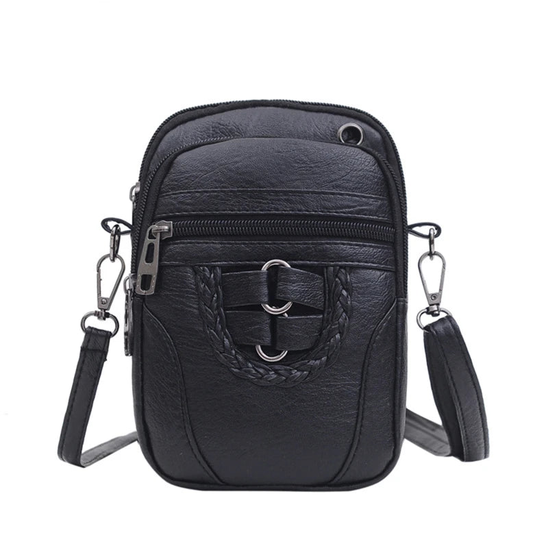 High-capacity Shoulder Bags PU Women Mobile Phone Bags Mini Female