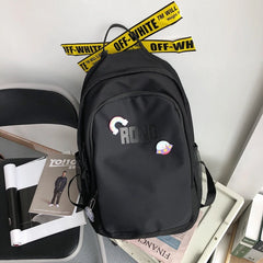 High Capacity Nylon Backpack Harajuku Travel Rucksack