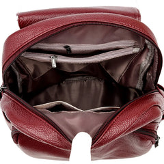 Women Soft Leather Backpack School Bags for Teenage Girls Bagpack