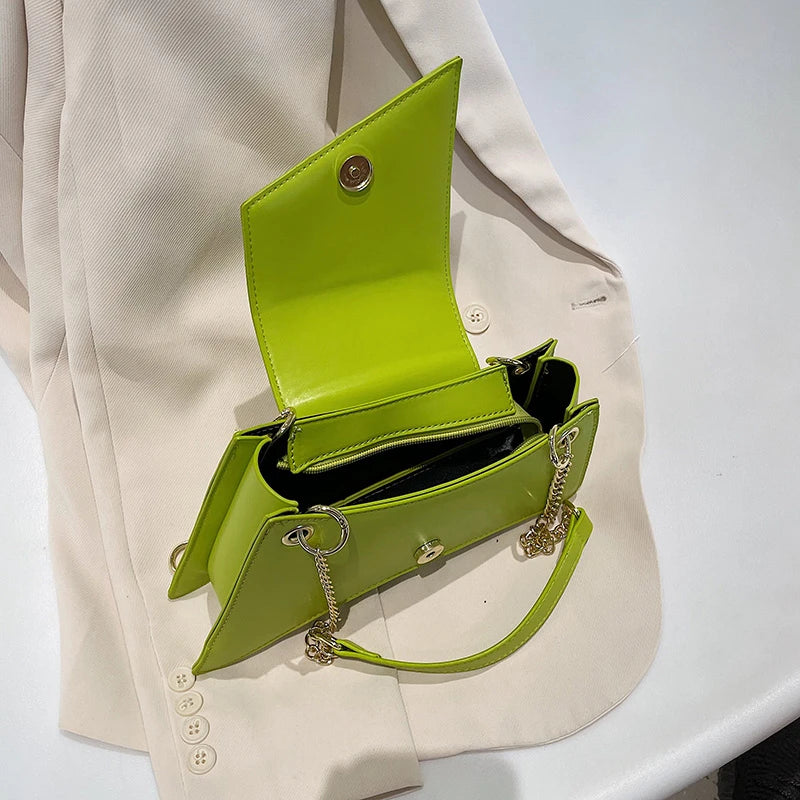 Retro Leather Shoulder Bag Chain Handbag Women Lady Clutch