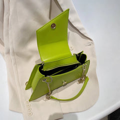 Retro Leather Shoulder Bag Chain Handbag Women Lady Clutch