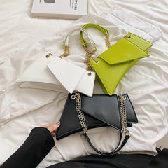 Retro Leather Shoulder Bag Chain Handbag Women Lady Clutch