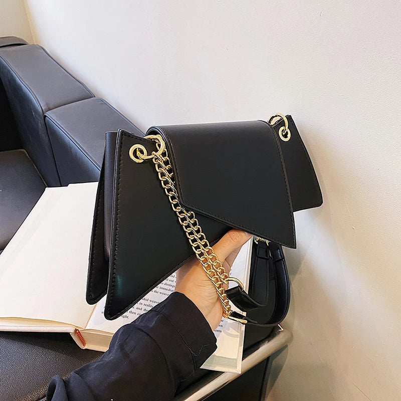 Retro Leather Shoulder Bag Chain Handbag Women Lady Clutch