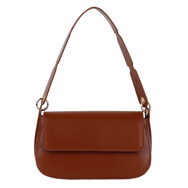 Vintage Leather Shoulder Bag for Women Crossbody Ladies Messenger Sac