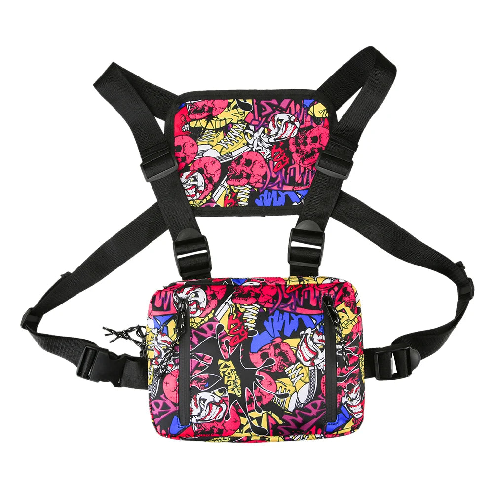 Hip Hop Style Crossbody Shoulder Chest Bag Unisex Oxford Streetwear Bag
