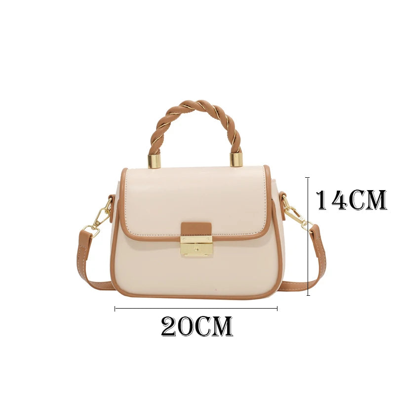 Square Tote Bag PU Leather Women's Handbag