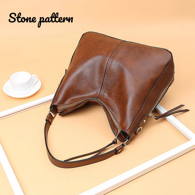 Leather Hobo Bag Women Handbags Shoulder Bags Purses Vintage