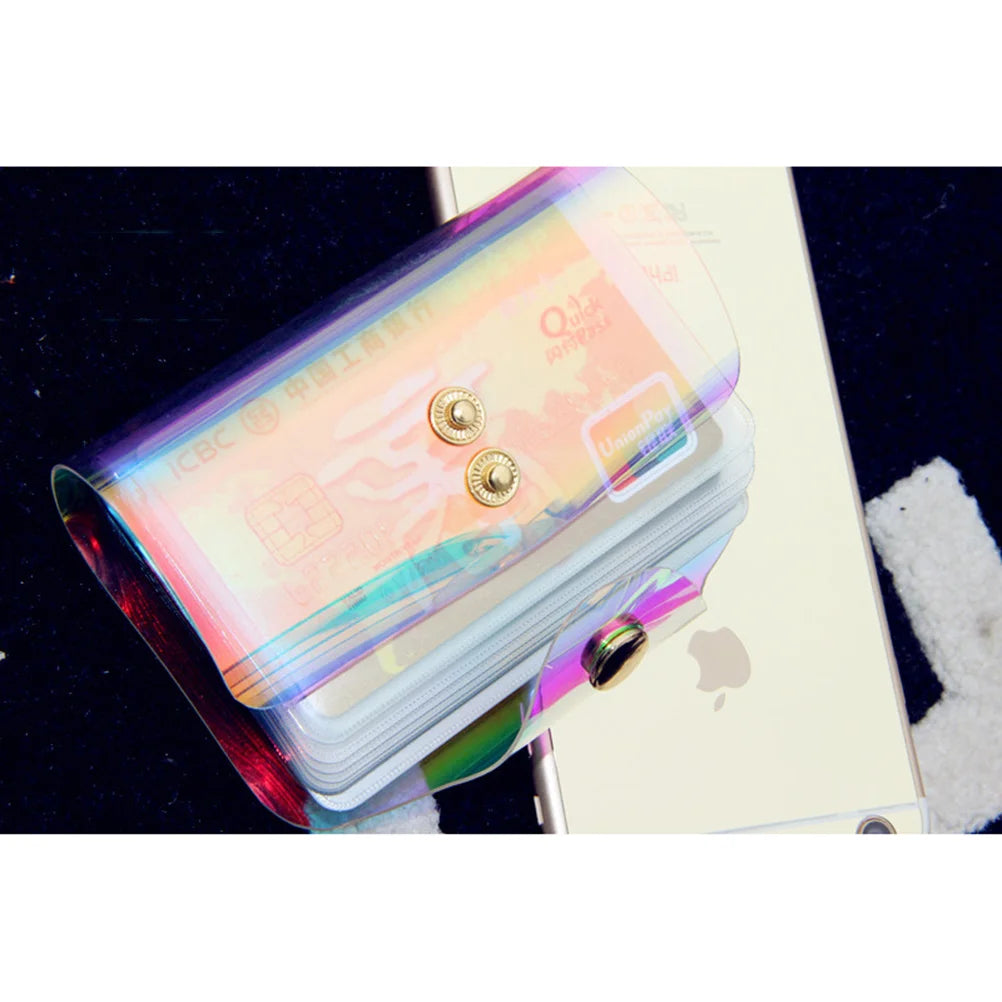 Holographic ID Organizer Bag with Card Sleeves